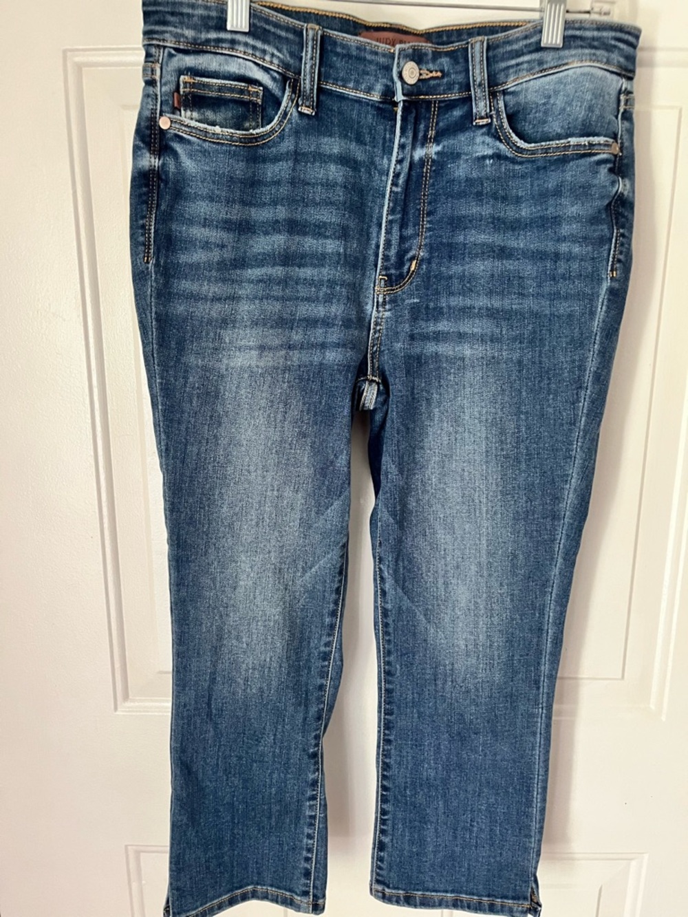 Judy Blue Skinny Fit Capri 5 Pocket Jeans Dark Wash Denim Womens Size 11/30 Crop